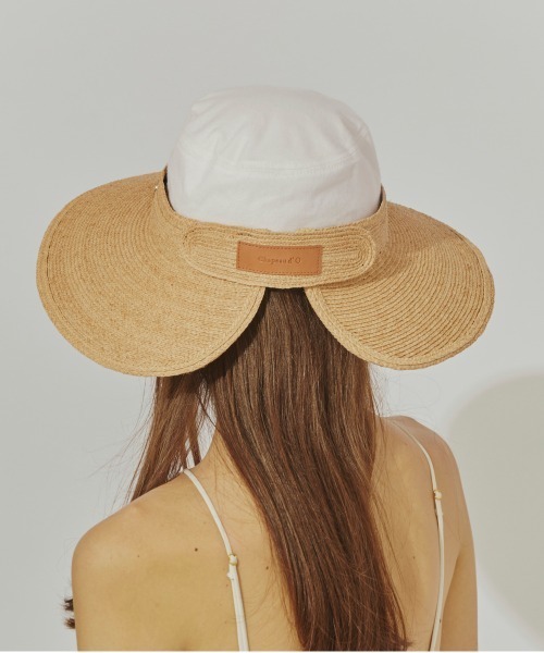 Chapeau d' O 帽子 ハット Raffia Visor Sun Hat