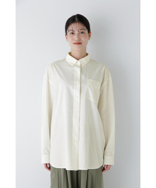 human woman / ヒューマンウーマン ◆製品染めボタンダウンオーバーシャツ human woman ブラウス シャツ 製品染めボタンダウンオーバー