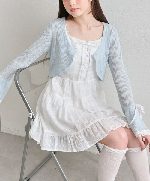 OLIVE des ワンピース レースアップミニキャミワンピース