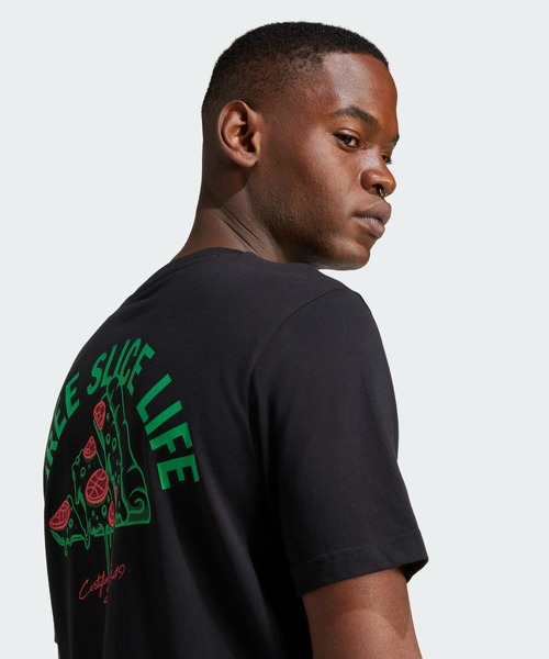 adidas（アディダス） adidas tシャツ ラウンジ ピザグラフィック 半袖
