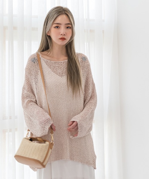 「UNE MANSION」 長袖ニット FREE グレー レディース_画像7