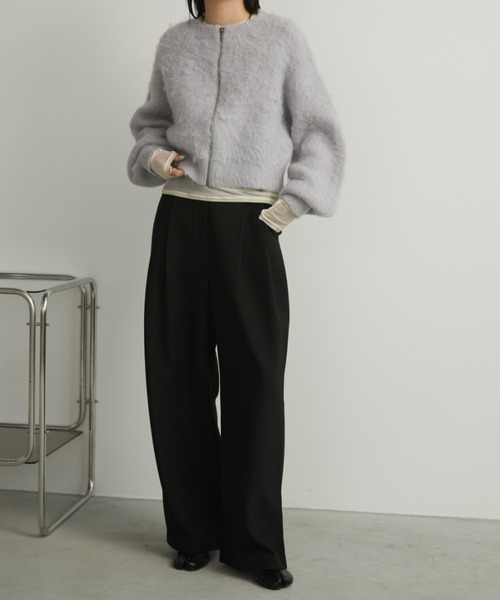 「Aunt Marie's」 ニットカーディガン FREE ホワイト レディース_画像9