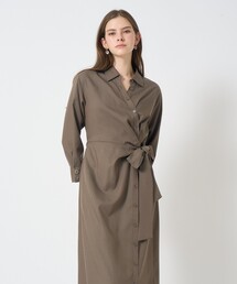 アナイ　カシュクールワンピース ANAYI（アナイ） ワンピース テンセルツイルカシュクールワンピース