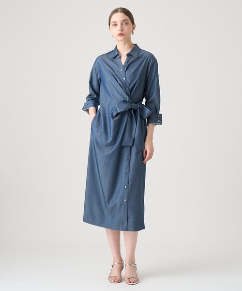 【現行品】アナイ テンセルツイルカシュクールワンピース 38 ANAYI ワンピース テンセルツイルカシュクールワンピース : ZOZOTOWN