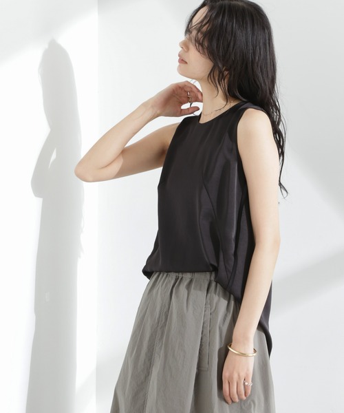ダブスタ　オリーブ ノースリーブ トップス DOUBLE STANDARD CLOTHING - ダブスタ オリーブ ノースリーブ トップス