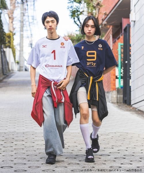 JEANASIS ハイキュー！！コラボTシャツ JEANASIS tシャツ 「ハイキュー!!」ナンバリングTEE SS/323876