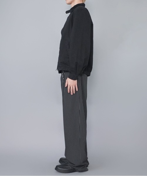 SPINNS（スピンズ） パンツ ピンストライプワイドスラックスパンツ