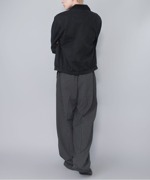 SPINNS（スピンズ） パンツ ピンストライプワイドスラックスパンツ