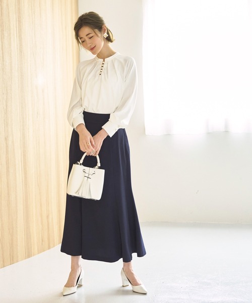 [RUIRUE BOUTIQUE] длинный рукав блуза S белый женский 