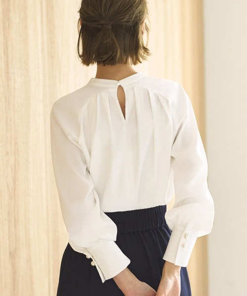 [RUIRUE BOUTIQUE] длинный рукав блуза S белый женский 