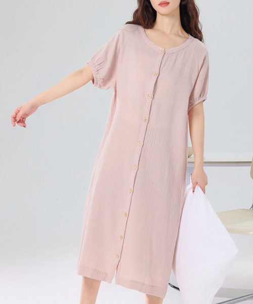 DAY CLOSET ガーゼ パジャマ ルームウェア レディース ぽわん袖が大人