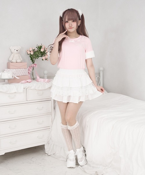 Pal elfy スカート コットンレースティアードスカート : ZOZOTOWN