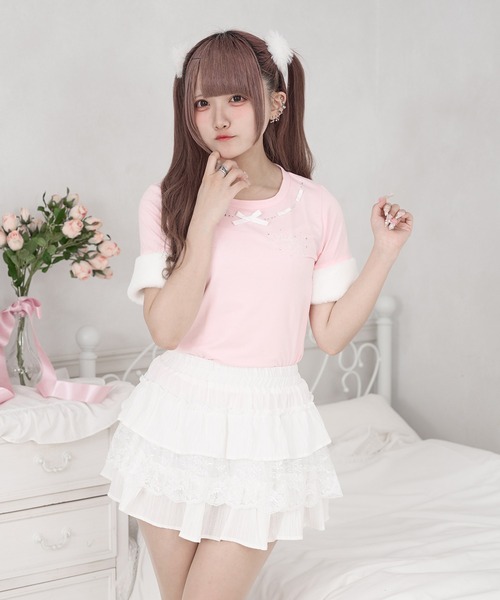 Pal elfy スカート コットンレースティアードスカート : ZOZOTOWN