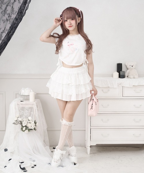 Pal elfy スカート コットンレースティアードスカート : ZOZOTOWN