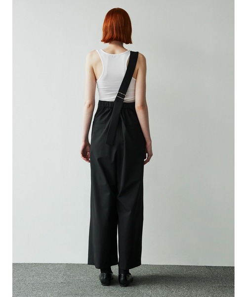 サロペット・オーバーオール・オールインワン louren georgette wide overall black louren georgette wide overall - メルカリ