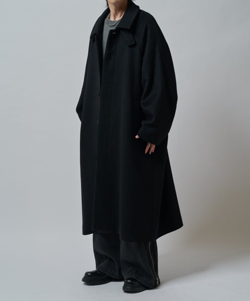 ルイス ハイクオリティー メルトンオーバーコート 23AW 黒 M ロング丈 冬 Lui's（ルイス）の「ハイクオリティ メルトンオーバーコート（）」 - WEAR