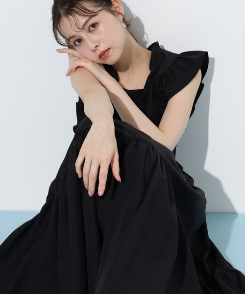 ジルスチュアート ジェニファードレスノースリーブ ロングワンピース ティアード ジルスチュアート ジェニファードレスノースリーブ ロング