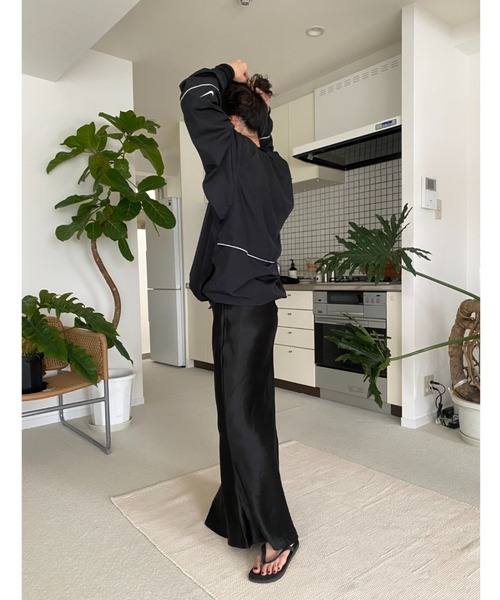 ENOF ベルベットロングスカート ブラック ENOF（イナフ）の「velvet long skirt（スカート）」 - WEAR