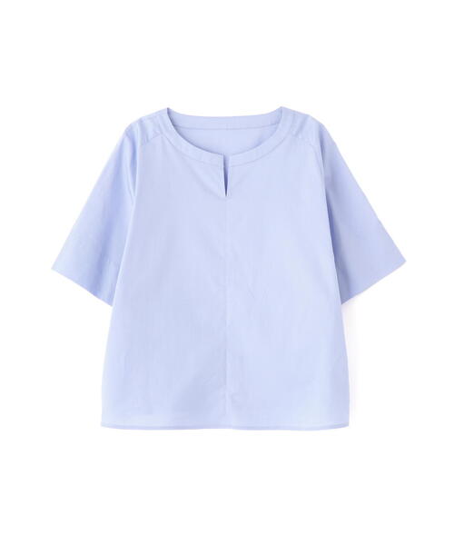 ブラウス シャツ ボックスシルエットキーネックブラウス レディース human woman ブラウス シャツ ボックスシルエットキーネック