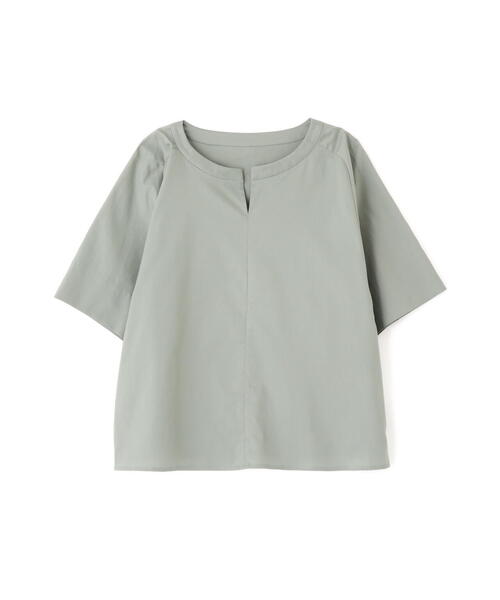 ブラウス シャツ ボックスシルエットキーネックブラウス レディース human woman ブラウス シャツ ボックスシルエットキーネック
