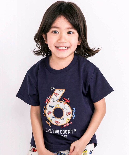 グリーン 09 SHIFTERS ナンバリングプリント 7 分袖 T シャツ SLAP SLIP（スラップスリップ） tシャツ 「お揃い/接触冷感」総柄