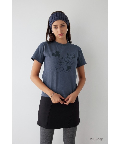 ALEXIA STAM shirt Knit  / ネイビー♡ベージュ新品未使用 ALEXIA STAM（アリシアスタン） tシャツ 「Mickey Mouse」 Print Tee