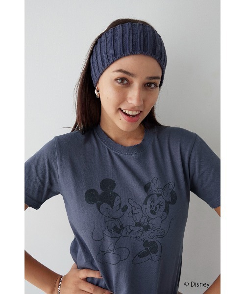 ALEXIA STAM shirt Knit  / ネイビー♡ベージュ新品未使用 ALEXIA STAM（アリシアスタン） tシャツ 「Mickey Mouse」 Print Tee