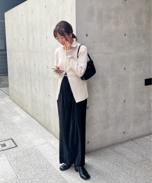 「feepur」 ロングスカート MEDIUM グレー レディース_画像8