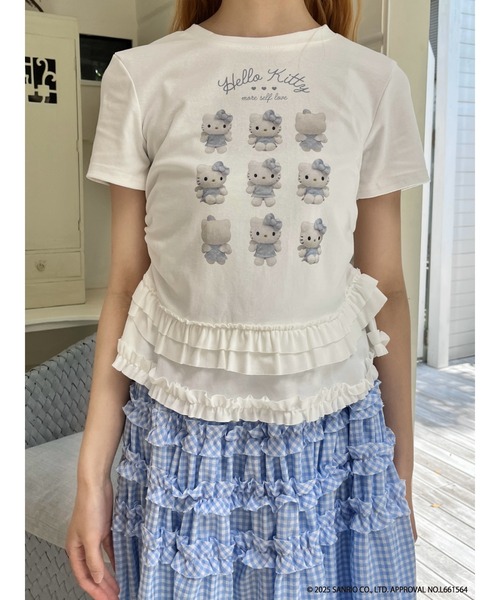 tシャツ ANGEL「HELLO KITTY」RHINESTONE L/S Tシャツ レディース MORE self LOVE tシャツ ANGEL「HELLO KITTY」 RHINESTONE TEE