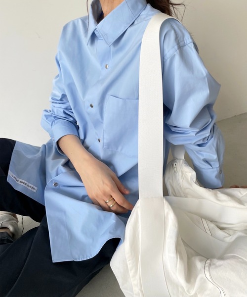 「CANAL JEAN」 長袖ブラウス ONE SIZE ブルー レディース CANAL JEAN 「CANAL JEAN」 「diggity」長袖ブラウス ONE SIZE