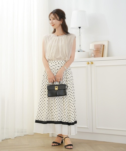 ニット セーター 2WAY チュール ニット トップス le reve vaniller レディース