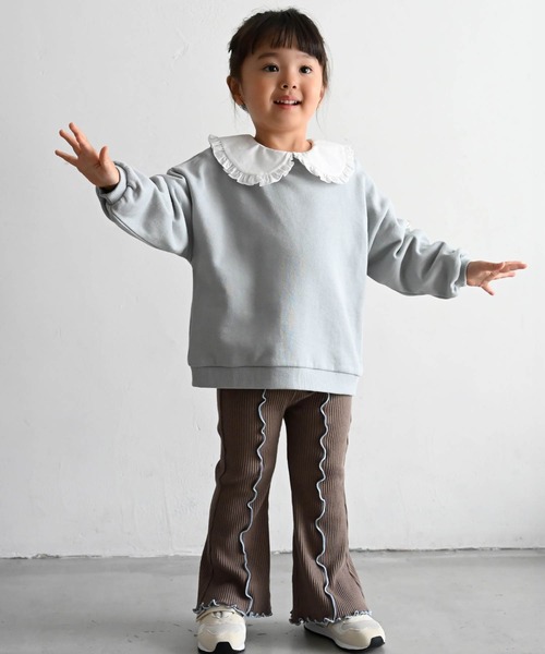 ぷっぱ PUPPAPUPO（プッパプーポ） パンツ メロー フレア パンツ リブ キッズ