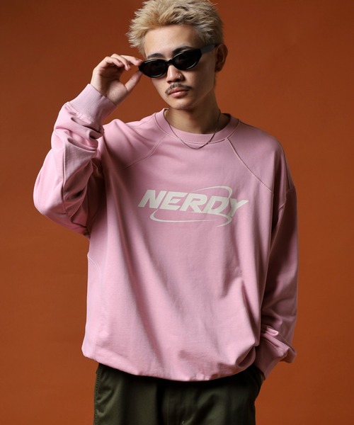 NERDY トレーナー スウェット ステッチロゴスウェットシャツ メンズ