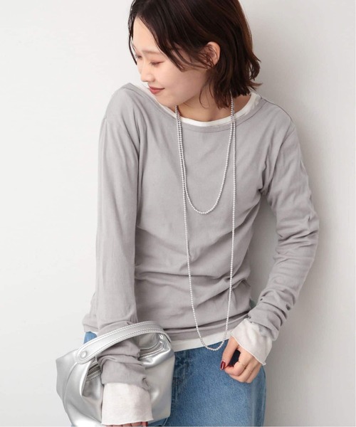 tシャツ 「追加6/一部カラーWEB・店舗限定」miller  SLOBE別注 SHEER RIB クルーネック 「洗濯機使用可能」 レディース
