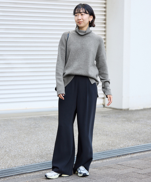 「SLOBE IENA」 タートルネックニット 38 グレー レディース_画像2