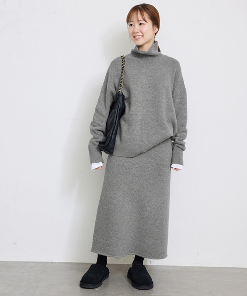 「SLOBE IENA」 タートルネックニット 38 グレー レディース_画像6