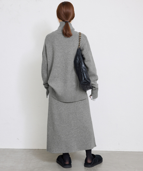 「SLOBE IENA」 タートルネックニット 38 グレー レディース_画像9