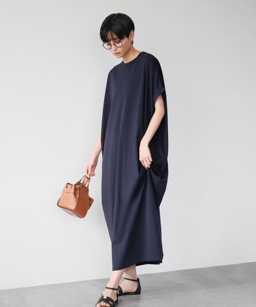 「ELFRANK」 半袖ワンピース FREE ネイビー レディース_画像9