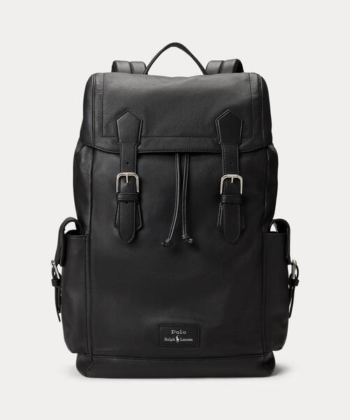 POLO RALPH LAUREN レザー バックパック Polo Ralph Lauren レザー バックパック | ブラック | FARFETCH JP