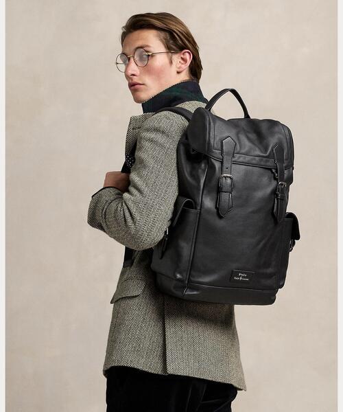 Polo Ralph Lauren ブラック レザーバックパック Polo Ralph Lauren レザー バックパック | ブラック | FARFETCH JP