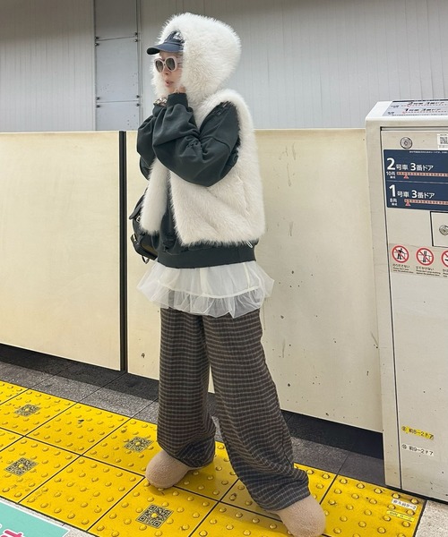 Alley Tokyo ワイドパンツ パンツ 「セットにもなる！」チェック太