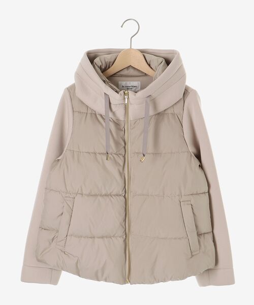 le.coeur blanc ブルゾン アウター カットボンディング×スムースタフタ