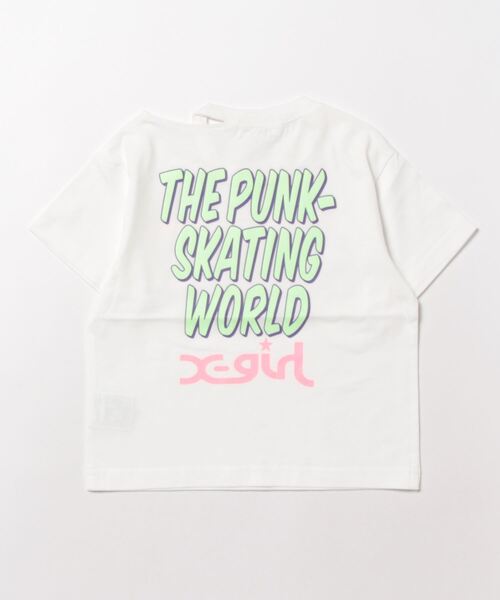 「X-girl Stages」 「KIDS」半袖Tシャツ 120cm ホワイト キッズ_画像4