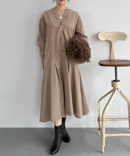 DOUX ARCHIVES（ドゥアルシーヴ） ワンピース コーデュロイカラーレス