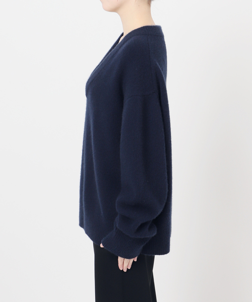 22AW スムースニット Vネックプルオーバー　ドゥーズィエムクラス ネイビー 22AW スムースニット Vネックプルオーバー ドゥーズィエムクラス