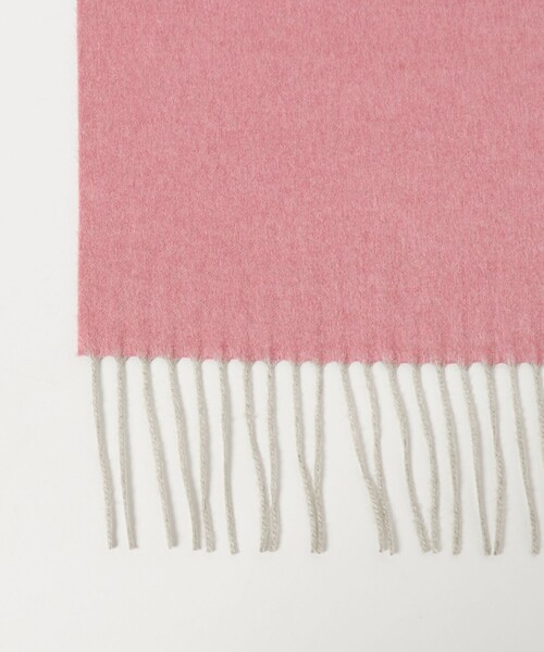 PIACENZA ピアチェンツァ　マフラー ライトグレー×ピンク シルクカシミヤ セール】【別注】＜PIACENZA＞シルク/カシミヤ マフラー（マフラー