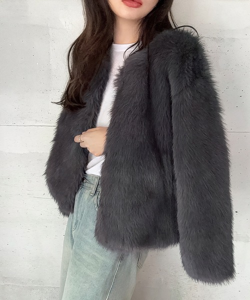 LAUIR（ラウアー） ジャケット ノーカラージャケット ノーカラー