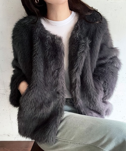 LAUIR（ラウアー） ジャケット ノーカラージャケット ノーカラー