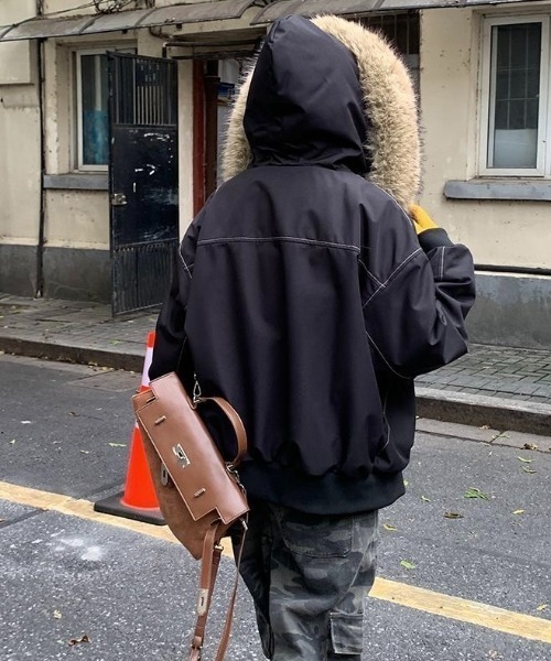 フーディーブルゾン黒りぃ様 JIGGYS SHOP（ジギーズショップ） ブルゾン アウター ポリピーチ 撥水