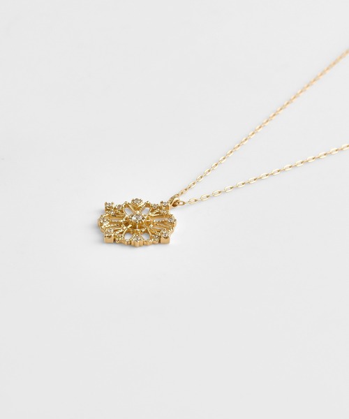 agete（アガット） ネックレス K18ダイヤモンドネックレス（0.08ct